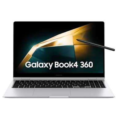 Samsung Galaxy Book4 360 Ordinateur portable 15.6'', Intel Evo Platform – Intel Core Ultra 7, 16Go RAM 512Go SSD Intel Graphics, Argent, clavier AZERTY FR