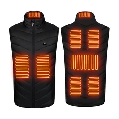 Générique Gilet Chauffant Homme et Femme électrique Chargement USB Veste Chauffante sans Manche Vêtements Chauffant Hiver Chaud Léger Manteau Doudoune Veste pour Camping Le Ski en Plein Air S-6XL