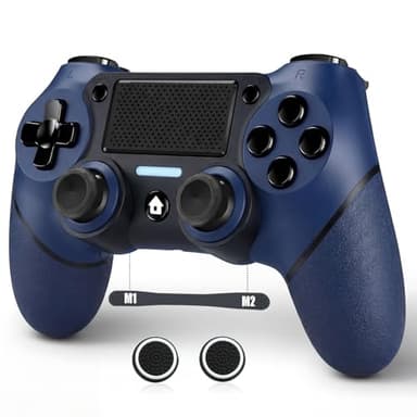 VooFun Manette Sans Fil Compatible avec PS4/Pro/Slim, Bluetooth Gamepad avec Vibration, Capteur 6 Axes, Pavé Tactile, Prise Casque,Turbo,1000mAh Batterie, Gamer Manette Compatible pour PS4