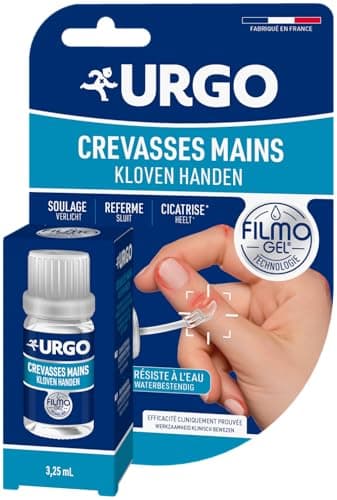 Urgo - Filmogel Crevasses Mains - Film protecteur résistant à l'eau - Soulage, referme et cicatrise - Application précise grâce à la spatule - 3,25ml
