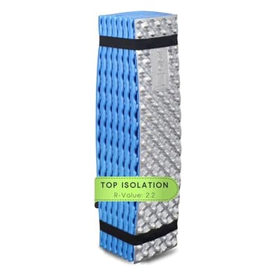 Alpteq® SchlafPlatz Matelas isolant pliable – Matelas thermique IXPE & matelas de couchage pour camping & randonnée, ultra-léger, imperméable, isolant, matelas en mousse outdoor (Bleu)