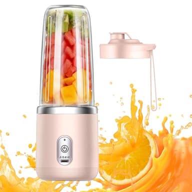 Juice Blender - Rechargeable Blender Smoothies Portable Avec 6 Lames - Smoothies Fruits Mélangeur Mixeur Pour Cuisine Bureau Voyage Sport Salle De Sport Extérieur