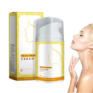 Crème Raffermissante pour le Cou Femme, Soin Hydratant pour Cou et Décolleté, Crème Lifting et Raffermissante avec Soin Nourrissant, Lisse les Rides Fines et Améliore l’Élasticité