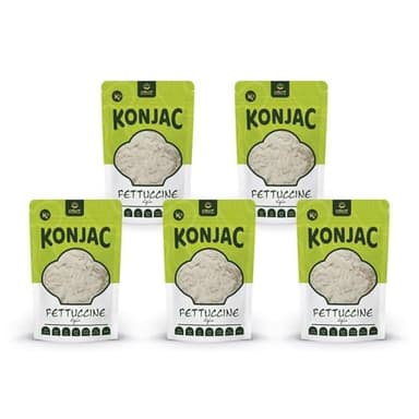USUI Fettuccine de Konjac 5 pièces – Nouilles Shirataki Konjac | Low Carb | Keto | sans gluten | faible en calories | pâtes de régime(5×270g)
