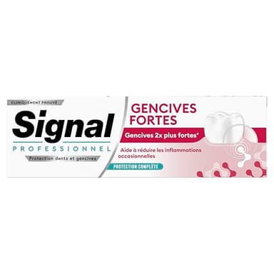 Signal Professionnel – Dentifrice Gencives Fortes – Réduit les inflammations occasionnelles et la mauvaise haleine – Gencives 2x plus fortes en 4 semaines – 75ml