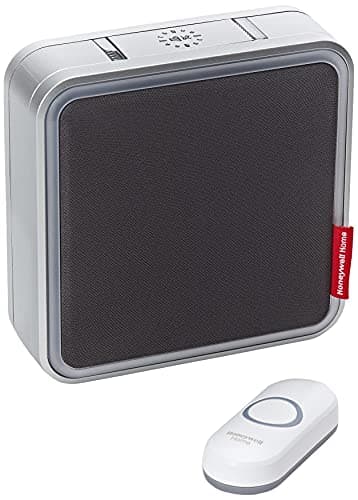 Sonnette MP3 grise Honeywell DC917NG série 9: jusqu’à 200 m de portée sans fil avec lumière auréole