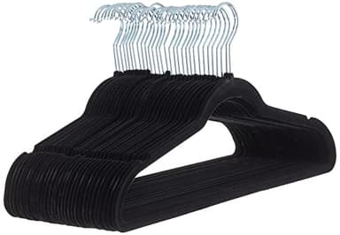 Amazon Basics Lot de 30 cintres en Velours pour Costumes, Noir