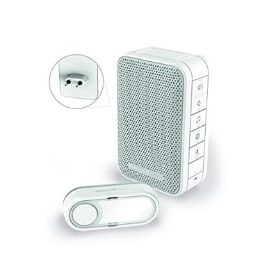 Carillon à LED sans fil enfichable Honeywell Home DC313SP2 série 3 avec bouton-poussoir (blanc)