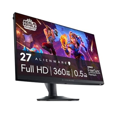 Alienware AW2724HF 27" Full HD (1920 x 1080) Écran Gaming, 360 Hz, Fast IPS, 0.5 ms, AMD FreeSync Premium, VESA AdaptiveSync, 99 % sRGB, HDR 10, 2 x DisplayPort, HDMI, 5 x USB, Garantie 3 ans