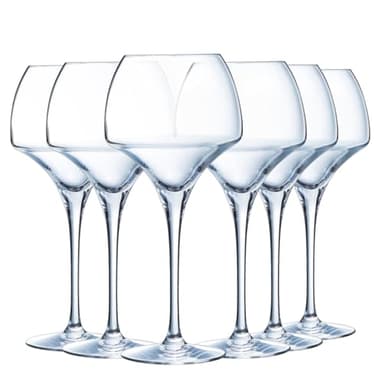 Chef & Sommelier - Collection Open Up - 6 verres à vin 55cl en Cristallin - Tannic - Modernes et Elégants - Fabriqués en France - Emballage renforcé