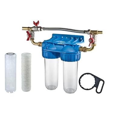 DIPRA - STATION ANTICALCAIRE + BYPASS - ÉCO CARTOUCHE ANTI-IMPURÉTÉS + ANTI-CALCAIRE - CLÉ ET ACCESSOIRES INCLUS