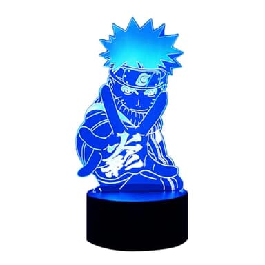 LOUHH Lampe Naruto, Veilleuse Naruto- Lampe Naruto LED Smart Remote Control Naruto Lampe 16 Couleurs NoëL Naruto Cadeau Chambre D'Enfant DéCoration
