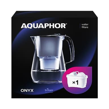 AQUAPHOR Carafe filtrante Onyx 4,2 L (Noir, 1 Filtre)