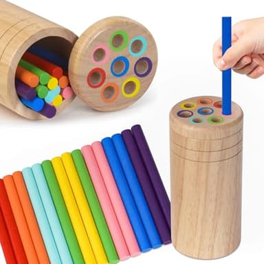 Joozmui Jouet Bebe Montessori Jouet en Bois 2 3 an, Jeux Montessori 2 3 Ans Jouets d'Activité et de Développement en Bois Montessori pour Enfants 2 3 an