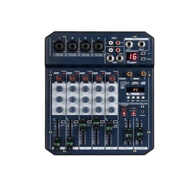 Table de mixage DJ, Mixeur USB professionnel 4 canaux for DJ, interface de contrôle du son en direct for enregistrement vidéo sur PC, streaming en direct, karaoké