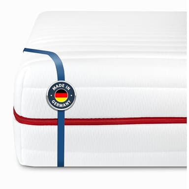 BMM Classique 19 Matelas, 140x190 cm, degré de dureté H5 Ultra Ferme - Mousse Froide certifié Öko-Tex, Ergonomique à 7 Zones, Hauteur 19cm, fabriqué en Allemagne