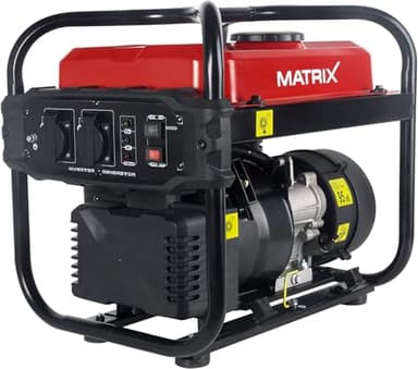 Matrix IG 2000 groupe électrogène de secours à essence | puissance de 2000 watts | technique d'inverseur pour appareils sensibles | portable | moteur à 4 temps | 2x raccordement 230V