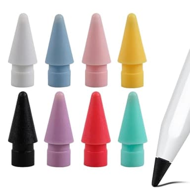 Lot de 8 Pointes pour Apple Pencil, Pointes de Rechange pour Apple Pencil 2 & 1 Génération, Nibs de Rechange Compatible avec Apple Pencil 2 et 1 Génération,pointe apple pencil