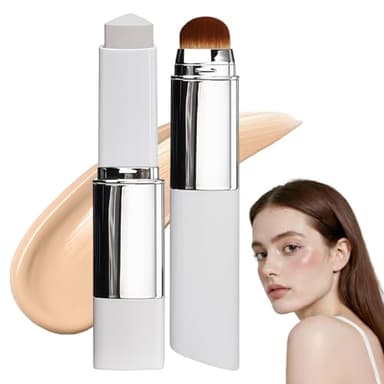 IWIDYA Fond de teint stick changeant de couleur, fond de teint stick coréen 2 en 1 avec pinceau, crème blanche coréenne changeante de couleur avec pinceau - (Natural) dratant pour tous types de peau
