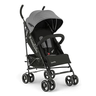 Poussette KikkaBoo BEETLE, poussette bébé jusqu'à 22 kg, pliable, légère, compacte, gris