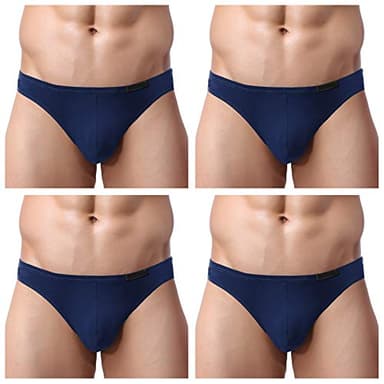 Avidlove Slip Microfibre Homme Briefs sous Vetements Lot de 4 4 X Bleu S