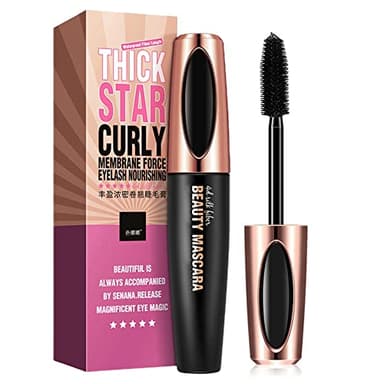 Allbestaye Mascara fibre de soie 4D, allongement de cils extra long et mascara volume des cils Imperméable à l'eau longue durée Naturellement maquillage des yeux ne fleurit pas