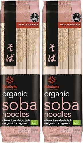 Hakubaku Organic Soba Noodles, Nouilles Japonaises Bio, 270 g (Lot de 2)