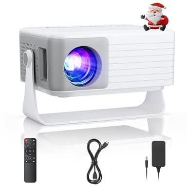 Mini Projecteur, 2026 Upgraded AKIYO O1 Videoprojecteur 1080P Full HD Supportée 4K, 15000 Lumens, Auto Keystone, Retroprojecteur Rotabile 360°, Zoom 50%, Projecteur Video Compatible iOS Android HDMI