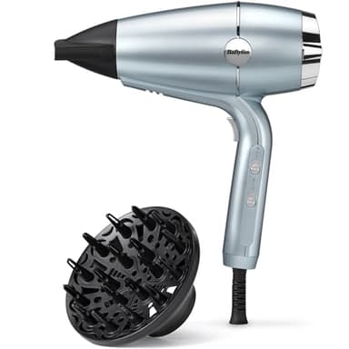 BaByliss - D773DE - Sèche-cheveux Hydro-Fusion - 2100W- Brushing digne d'un coiffeur - Fonction ionique pour des cheveux hydratés & protégés - Résultat brillant & soyeux, longue tenue