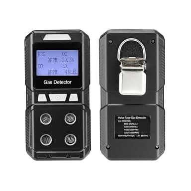 Analyseur de Combustion, Détecteur de gaz portable 4 en 1, moniteur multi-gaz rechargeable, testeur de qualité de l'air, analyseur de haute précision EX O2 H2S CO