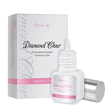 Beauty7 Professionnel Colle 1 Sec Transparent Gel Instantané Pour Extension de Cils 5ml Coloré Seche Rapide Cils a Cils Glue Semi Perm Cils DIAMOND CLEAR