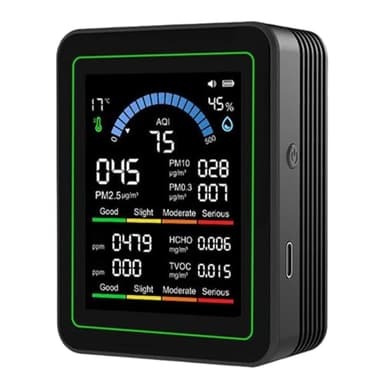 Moniteur De Qualité De L Air | Detecteur Moniteur Qualite Air Interieur | Capteur de Détection et Mesure pour Maison Chambre Bureau - pour Chambre Pièce Maison Bureau Intérieur Et Extérieur