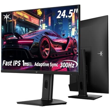 KTC écran PC Gamer 25 Pouces | 300Hz | FHD 1080P | Fast IPS Panel | 1ms | Adaptive-Sync | HDR10 | 119% sRGB | HDMI x2, DP x1 | Pivoter, soulever Stand | Montage Mural VESA 100 * 100mm | H25Y7