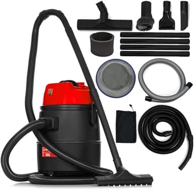 LEHMANN Aspirateur de Piscine 4-en-1 avec Kit de Buses, 1400 W, 30 L, Aspirateur de Bassin, Aspirateur Eau pour Le Nettoyage Piscine et Bassin avec Fonction du Souffleur, Accessoires Inclus