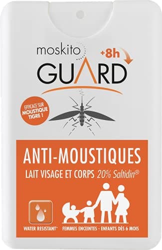 Moskito Guard - Pocket - Lait Visage et Corps - Protection contre les piqûres de moustiques - Résistante à la transpiration - Jusqu'à 16H de protection à raison de 2 applications - 18 ml