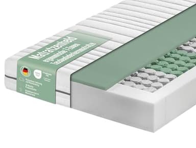 Matratzenheld Relax Matelas 80 x 200 cm à ressorts ensachés Dureté H4 | Certifié Öko-TEX | Matelas ergonomique 7 zones | Hauteur 18 cm | Hypoallergénique et antibactérien 80 x 200 cm