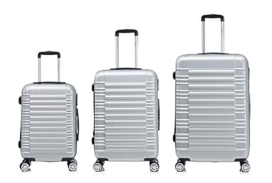 Boleedy Set de Valise 3 Pièces (55/66/77cm),Lot Valise Rigide ABS Grande Taille Durable,Valise Soute avec 4 roulettes 360°,Sets de Bagages de Voyage