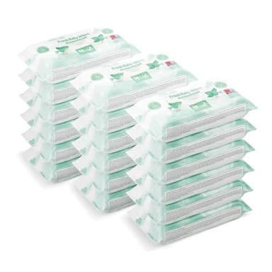 by Amazon Lingettes bébé fraîche, 1008 lingettes, légèrement parfumées, lot de 18 paquets de 56 (anciennement sous la marque Mama Bear, même produit)