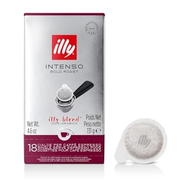 Café Illy Torréfié INTENSO en dosettes E.S.E. - 1 boîte de 18 dosettes