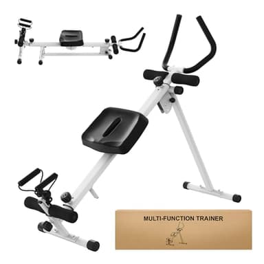 Rameur d'appartement,avec LCD avec Support pour Téléphone Portable,rameur à Commande magnétique,Silencieux,Capacité de Charge de 160 kg,Peut également être utilisé comme vélo d'exercice