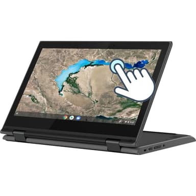 Lenovo Chromebook 300e Ordinateur Portable Tactile 2 en 1 11,6" (1366 x 768), Clavier Japonais,Chrome OS (reconditionné) (Pouces, 11.6, Noir, Intel Celeron N4020, 128, Go, Chrome OS, Go, 4)