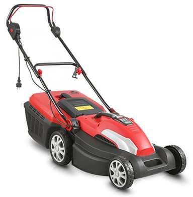 HECHT Tondeuse à Gazon électrique de qualité supérieure avec Moteur Turbo de 1800 W - Largeur de Coupe : 42 cm - Réglage Central de la Hauteur de Coupe - Panier collecteur de 50 litres pour Une
