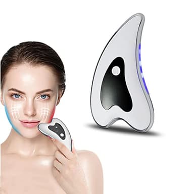 Outils Électriques Pour Le Visage Gua Sha, Masseur De Grattage Du Visage Avec Chaleur Et Vibration, Panneau Guasha Rechargeable Par Usb Pour Anti-âge, Anti-rides, Lifting Du Visage
