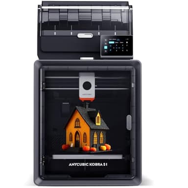 Anycubic Kobra S1 Combo,Imprimante 3D Intelligente, Multicolore Impression, 600mm/s Haute Vitesse, Construction CoreXY Fermée, Taille d'impression 250 * 250 * 250 mm