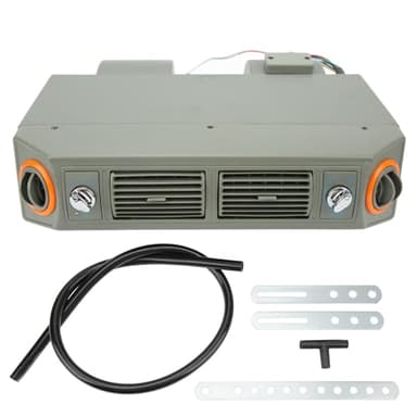 Climatiseur 12V Assemblage D'évaporateur de Climatisation Réglage de la Température à 3 Vitesses Sous L'évaporateur de Tableau de Bord pour Voitures, Camions, Camping-cars (DC24V 4A) (12V)