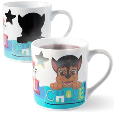 p:os Paw Patrol Tasse pour enfants avec effet changement de couleur à partir de 40 °C – Tasse magique 230 ml – Idée cadeau pour filles et garçons – Dans une boîte cadeau colorée