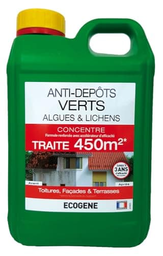 ECOGENE-AB7 INDUSTRIES Anti-Mousse Concentré 45g/l pour 450 m² 2L WEED_MOSS_CONTROL_AGENT ÉCOGÈNE