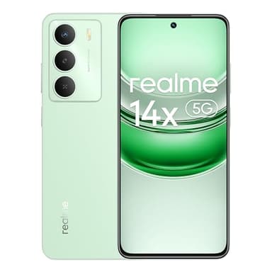 realme Smartphone 14X 5G 8+256GB, 5G Dimensity 6300 Processor, 120Hz Eye Comfort Mode for Screen, 50MP I.A. Camera, Peridot Green, No Adapter