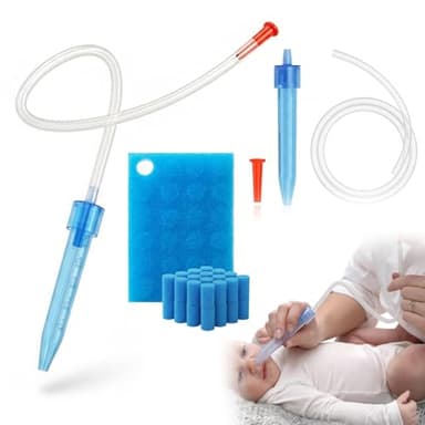 Kit Salin Aspi Morve, Aspirateur Nasal Bebe, Aspirateur Nez Bebe, Filtre Mouche bebe, con 40 Tampons Filtrants