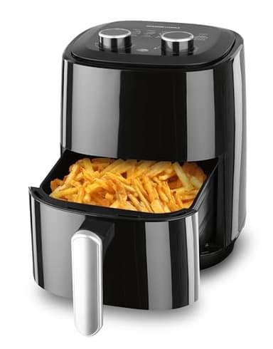 GOURMETmaxx Friteuse à air chaud 3,1 l, Airfryer avec minuterie de 60 minutes et 6 fonctions, décongélation et chauffage inclus, friture économe en énergie et sans odeur, presque sans huile, 1350 W